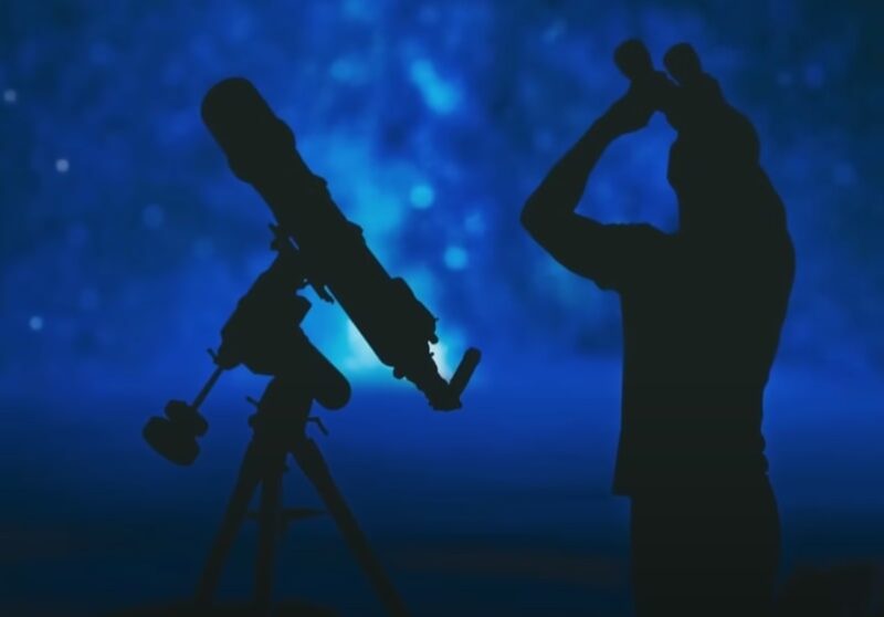 Astrophotography by using a telescope equipped with a camera